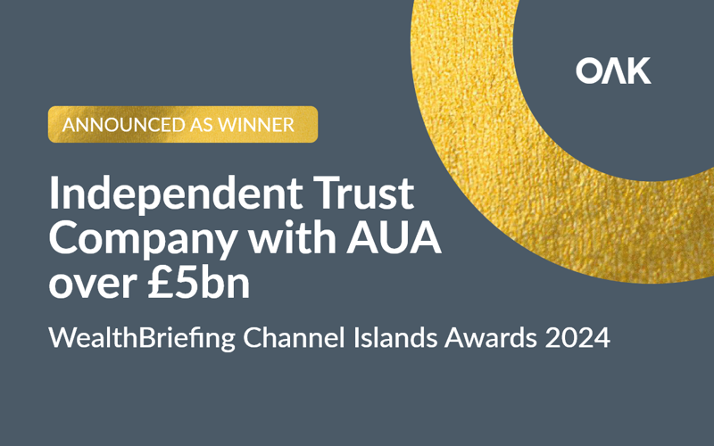 Success for Oak Group in WealthBriefing Channel Islands Awards 2024