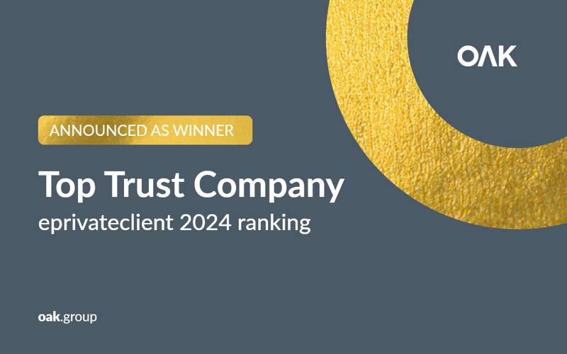 Oak recognised in eprivateclient’s 2024 ranking of Top Trust Companies